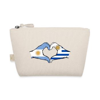 Argentine Uruguay Drapeau Mains Coeur Forme - Trousse biologique - nature - Devant