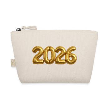 Golden 2026 Year Balloons - Organic Pouch - nature - Front