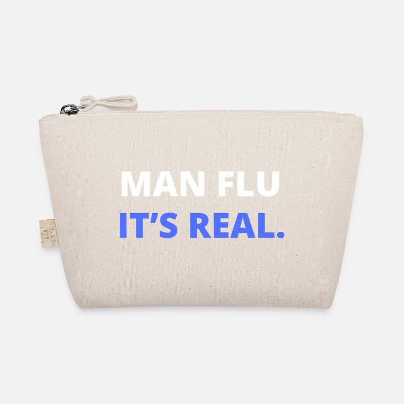 Mann Grippe Es ist echte Illustration Bio-Täschchen