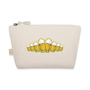 Bier Party Bierglas Anstoßen - Bio-Täschchen - Natur - Vorne