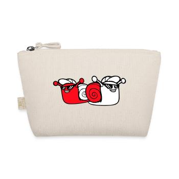 2 Schnecken Sonnenbrille Team Freunde Cool Crew - Bio-Täschchen - Natur - Vorne