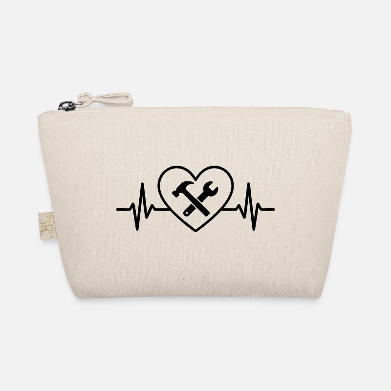 DIY Hammer Wrench Heart Organic Pouch