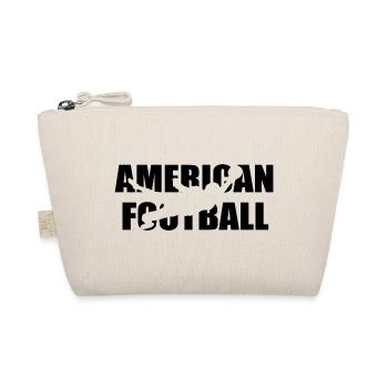 Klassisches American Football Design – Power & Tea - Bio-Täschchen - Natur - Vorne