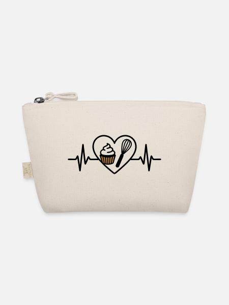 Patisserie Heart Whisk Dessert Sweet - Organic Pouch - nature - Front