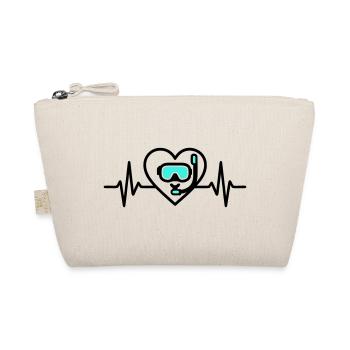 Heart Diving – Passion for the Sea - Organic Pouch - nature - Front