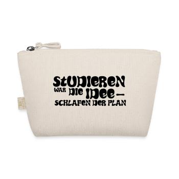 Studying was the idea – sleeping was the plan - Organic Pouch - nature - Front