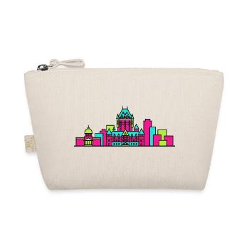 Quebec City Skyline Chateau Frontenac Art - Organic Pouch - nature - Front