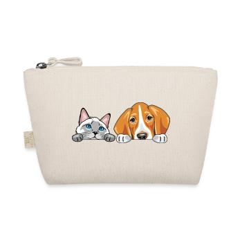 Peeking_Siamese_cat_and_Foxhound_dog - Trousse biologique - nature - Devant