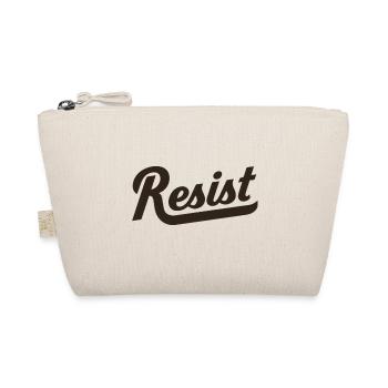 Resist Schriftzug Mutiger Protest - Bio-Täschchen - Natur - Vorne