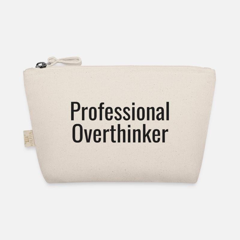 Overthinker tee | Funny Anxiety Gift - Organic Pouch - nature