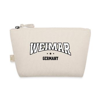 Weimar Lettering College Style Retro - Organic Pouch - nature - Front