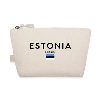 Estnische Flagge, elegantes minimalistisches Design - Bio-Täschchen - Natur - Vorne