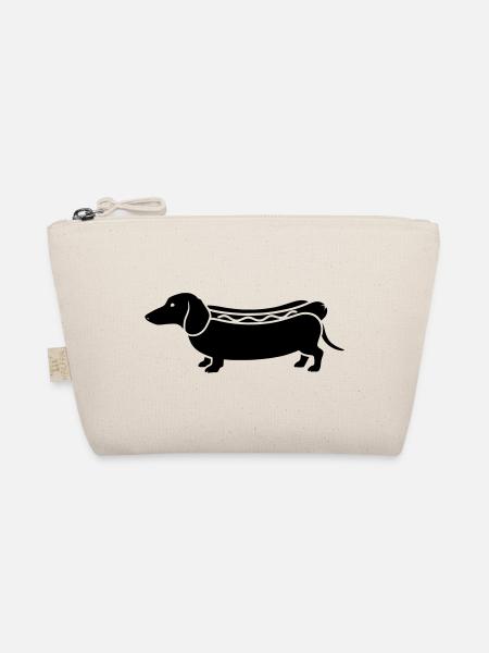 Silhouette saucisse de hot-dog teckel - Trousse biologique - nature - Devant