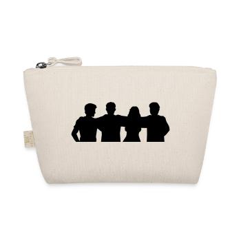 People Group Silhouette Friends Team Together - Organic Pouch - nature - Front