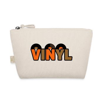 Vinyl Lettering Retro Music Nerd - Organic Pouch - nature - Front