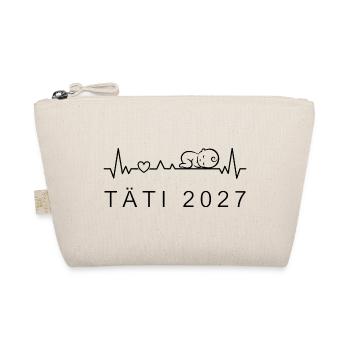 Tante 2027 Herzschlag Schwangerschaft Finnisch - Bio-Täschchen - Natur - Vorne