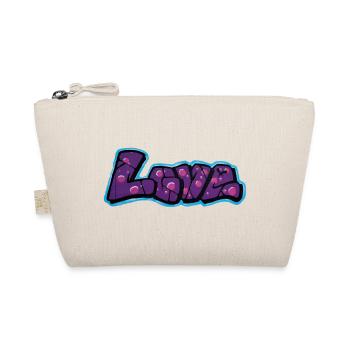 Love Graffiti Bubbelbuchstaben - Bio-Täschchen - Natur - Vorne