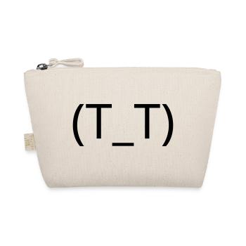 Weinendes Emoticon (T_T) Anime Tränen - Bio-Täschchen - Natur - Vorne