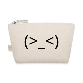 Frustrated emoticon (>_<) argh Kaomoji - Organic Pouch - nature - Front