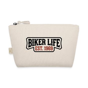 Biker Life lettering logo - Organic Pouch - nature - Front