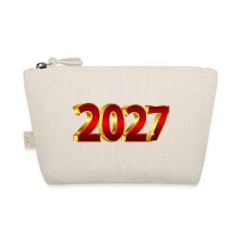 NEU – Frohes neues Jahr – 2027! - Bio-Täschchen - Natur - Vorne