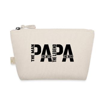 Papa The Man The Myth The Hero Vatertag Geschenk  - Bio-Täschchen - Natur - Vorne