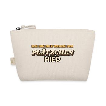 Nur wegen der Plätzchen hier - Weihnachten Retro - Bio-Täschchen - Natur - Vorne