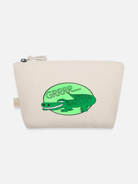 Krokodil Alligator - Bio-Täschchen - Natur