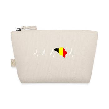 Ich liebe Belgien - Herzschlag - Bio-Täschchen - Natur - Vorne