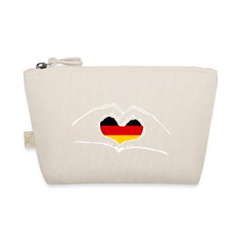 I love Germany - heart hands - Organic Pouch - nature - Front