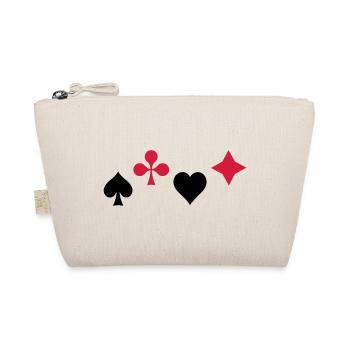 Pik Ass Herz Poker Blackjack Symbol Karten Kasino - Bio-Täschchen - Natur - Vorne