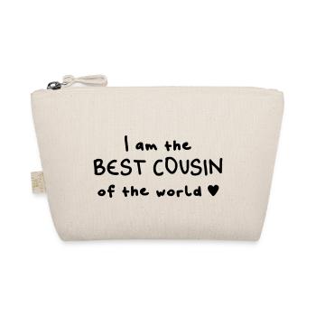 bester Cousin / beste Cousine der Welt Geschenk - Bio-Täschchen - Natur - Vorne