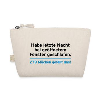 Nacht Schlaf Fenster Mücken Social Media Facebook - Bio-Täschchen - Natur - Vorne