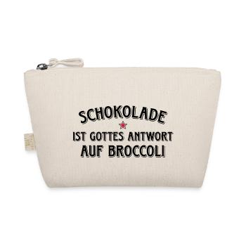 Schokolade Gottes Antwort auf Broccoli Kakao Süßes - Bio-Täschchen - Natur - Vorne