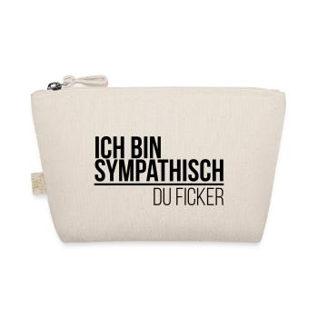 ich bin sympathisch du Ficker - Bio-Täschchen - Natur - Vorne