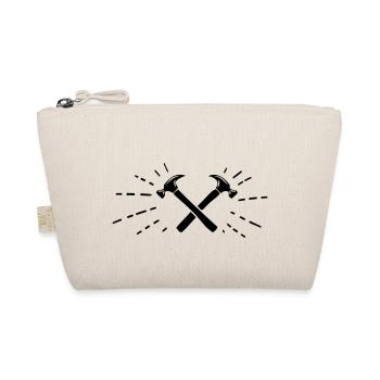 Hammer Carpenter Carpenter Tool Workshop - Organic Pouch - nature - Front