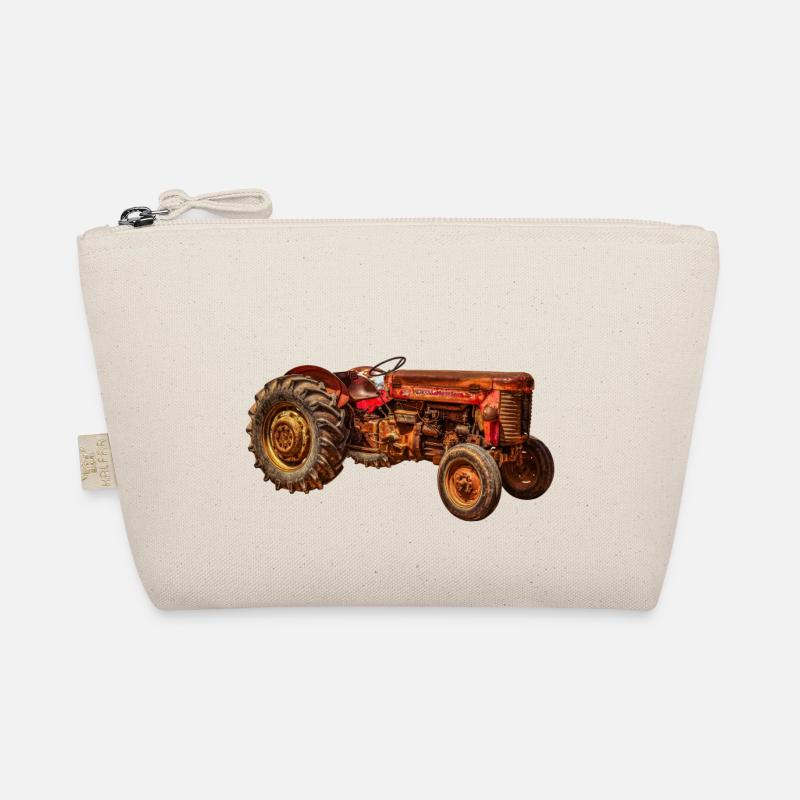 roter Traktor Oldtimer Bio-Täschchen