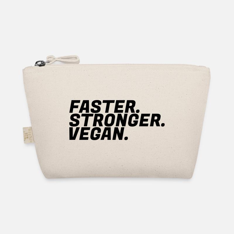 Faster, Stronger, Vegan Power Vegetarier Geschenk Bio-Täschchen