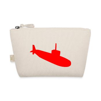 U-Boot Silhouette - Bio-Täschchen - Natur - Vorne