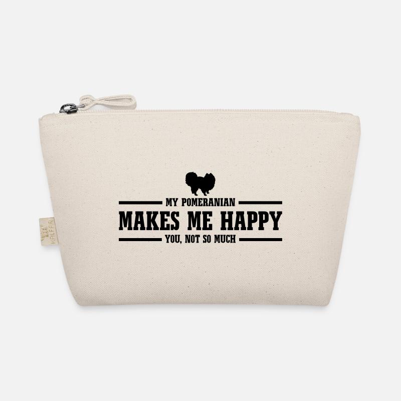 POMERANIAN makes me happy Organic Pouch