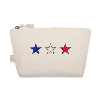 France three stars in blue-white-red - Organic Pouch - nature - Front