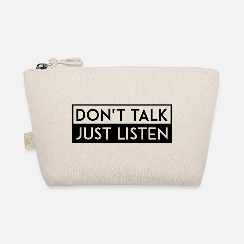 NE PARLEZ PAS JUSTE noir ÉCOUTE Trousse biologique
