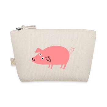 Schwein roz4 - Bio-Täschchen - Natur - Vorne