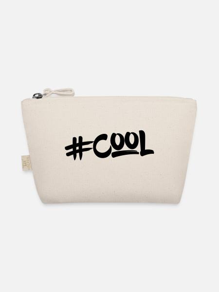 Schriftzug / Hashtag "cool" - Bio-Täschchen - Natur