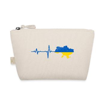 Heartbeat Ukraine Geschenk - Bio-Täschchen - Natur - Vorne