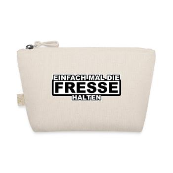 Einfach mal die Fresse Halten Umrandung - Bio-Täschchen - Natur - Vorne
