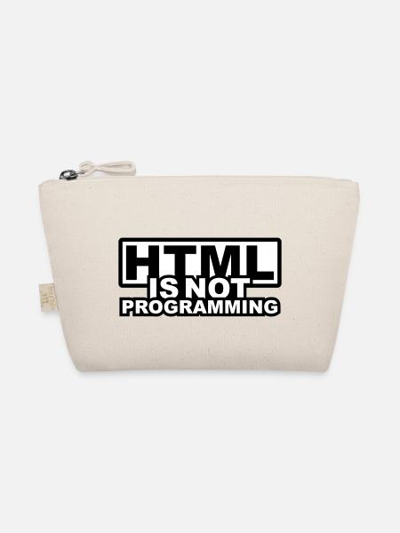 HTML is NOT Programming - Bio-Täschchen - Natur - Vorne