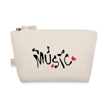 Music txt red hearts - Organic Pouch - nature - Front