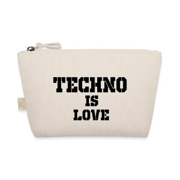 la techno c'est l'amour - Trousse biologique - nature - Devant
