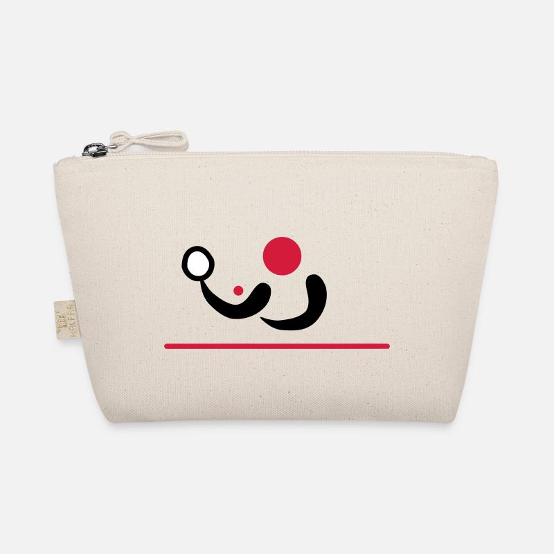 Tischtennis - Spieler mit Ball (Table Tennis) - Bio-Täschchen - Natur